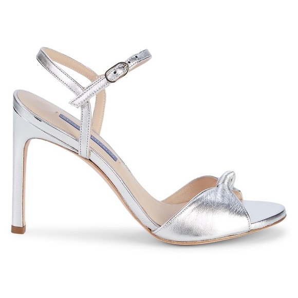 Gloria Metallic Leather Stiletto Sandals - Picture 3 of 10